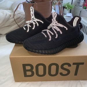 AUTHENTIC Yeezy “black non reflective” 350s